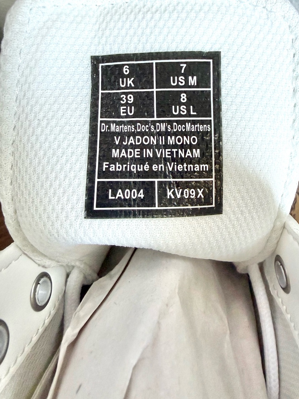 Dr. Martens Vegan Jadon Mono II White - Picture 13 of 13